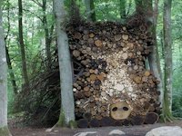 kreativita Firewood Log Art